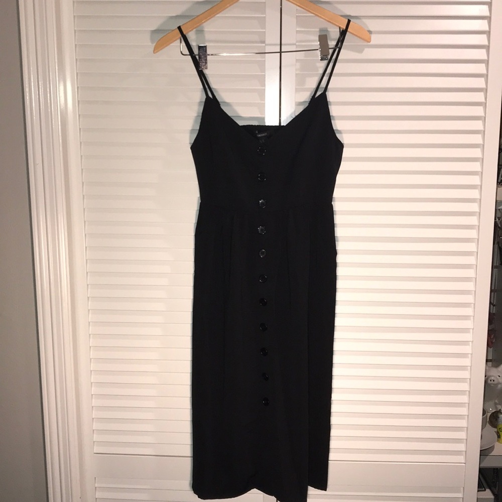 NWT Black Button Down Dress Forever 21